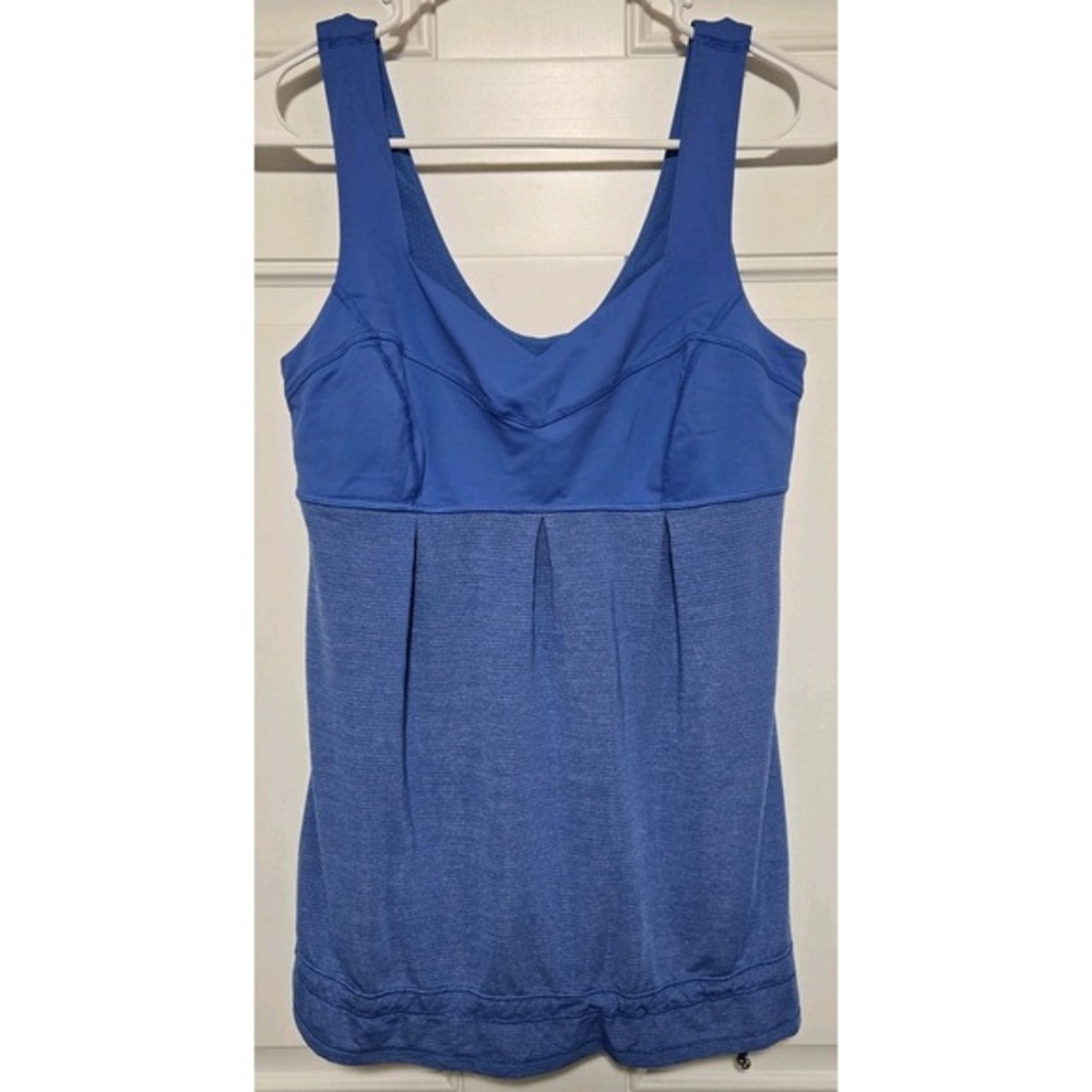 Lululemon Shirt Women 8 Blue Tame Me Tank Run Running Training‎